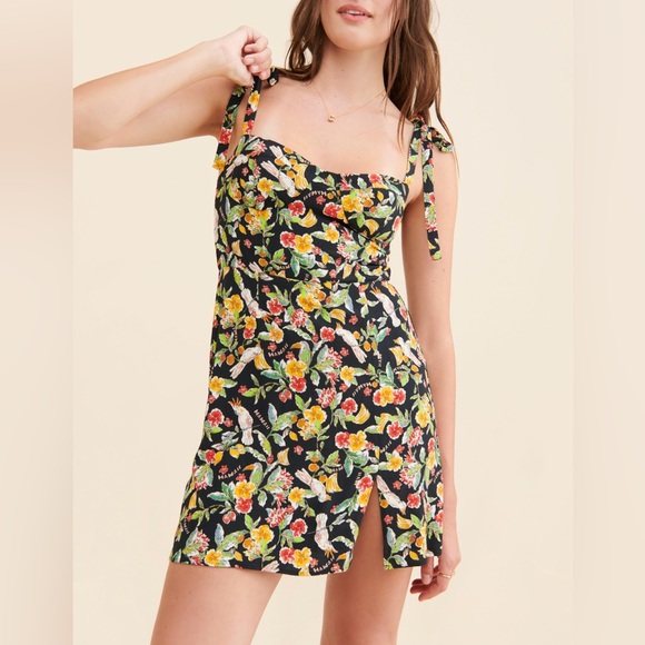 WAYF Floral Mini Dress - Picture 1 of 4